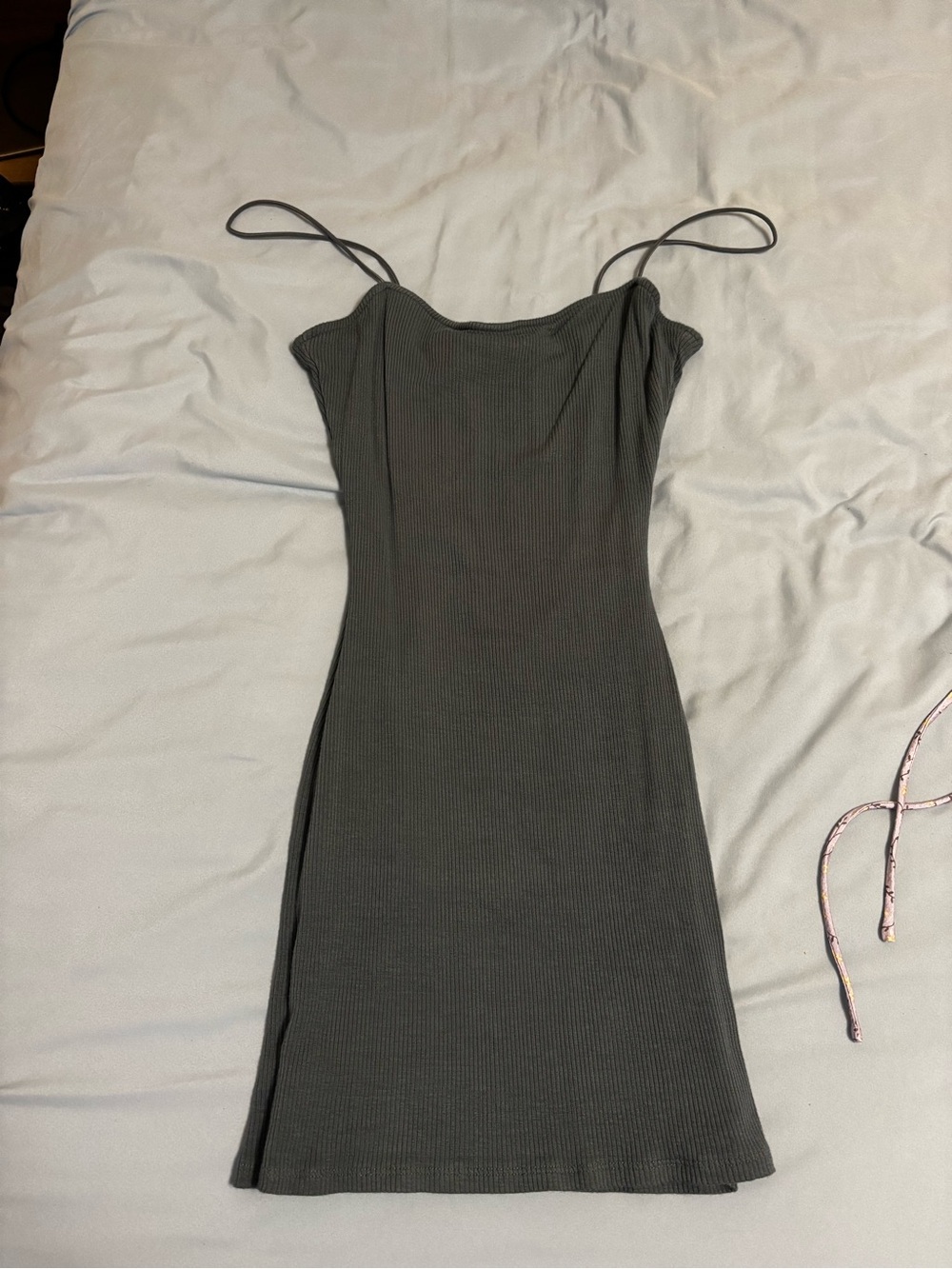 Classic Turquoise Ribbed Slip Dress - Women's